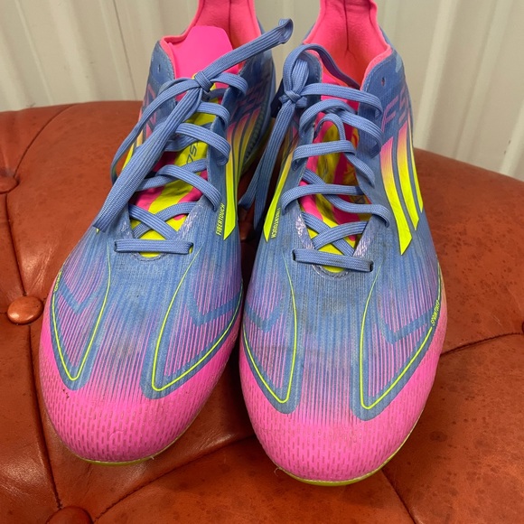 adidas F50 Pro FG -SoccerWorld -Adidas  Sneakers -Blue, Pink, and Yellow size 12 - Picture 4 of 8